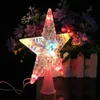 Decorações de Natal Behogar piscando LED lâmpada de mudança de cor Xmas Árvore de Natal Topper Decorações de estrela Luz Plug UE para casa navidad kerst natale 231201
