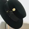 Sombreros de ala ancha cubo Fibonacci Fedora sombrero retro lana fieltro mujeres europea punk cadena novedad plana top hombres gorra calle moda salvaje tendencia 231202