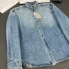 Vestes pour femmes Designer BrandShenzhen Automne 23 Nouveau manteau à col rabattable en denim dégradé pour hommes et polyvalent PKAH