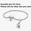 925 Bracelety srebrne srebrne urok dla kobiet projektant mody biżuteria prezent DIY DIY FIT Pandoras Bransoletka Aladdins Jasmins Genie
