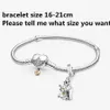 Hot 925 zilveren bedelarmbanden voor vrouwen modeontwerper sieraden cadeau DIY fit Pandoras armband Beste Vriendinnen Charm Trio Set met originele doos groothandel