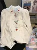 Vestidos Casuais Básicos Neploe Estilo Francês Turn Down Collar Mulheres Blusa Sólida Bordado Manga Longa Blusas Primavera Design Moda Escritório Senhora Camisas 231202