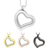 Heart magnetic glass floating charm locket Zinc Alloy chains included for LSFL04249b