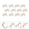 Decorative Flowers 12 Pairs Snowman Hand Tree Branch Delicate Antlers DIY Outdoor Toys Birch Plastic Christmas Decoration Child Decorations