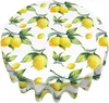 Pano de mesa amarelo redondo 60 Polegada primavera verão cozinha decoração panos para férias sala jantar pátio decorativo