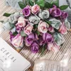 Fiori decorativi Oc'leaf Personalizzazione supportata Come-vero Multicolor Artificiale Germoglio Bouquet di rose Composizione floreale Matrimonio in casa