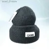 Beanie/Skull Caps 2023 Solid Thicked Sticked C Soft Real Rabbit Päls Trefald Mjuk stil Beanie Hat La Autumn Winter Outdoor Sport Warm CL231202