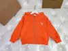 New Tracksuits Embroidered Autumn baby clothes kids designer Size 100-150 Solid color zippered hooded jacket and pants