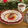 皿皿ドイツのワイバオクリスマステーブルウェアフラットプレートラウンドディナーケーキマグティーポットコーヒーカップスープサラダ料理231202