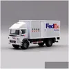 Diecast-Modellautos, Maßstab 160, Spielzeugauto, Metalllegierung, kommerzielles Fahrzeug, Express, Fedex, Van, Druckguss, Fracht-LKW, Spielzeug für Kinder, Sammlerstück Dh79L