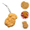 Keychains Metal Key Ring Chicken Keychain Fake Fried Hang Simulation Food Rings Fired Student