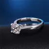 YANHUI With Certificate Luxury Solitaire 2 0ct Zirconia Diamond Wedding Rings Women Pure 18K White Gold Silver 925 Ring ZR128303k