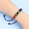 Bedelarmbanden 7 Chakra Reiki Healing Yoga Armband Natuurlijke Edelsteen Kraal Gevlochten Touw Stretch Energiebalans Verlichten Angst Sieraden