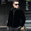 Men's Fur Faux Winter Jacket Coat Long Sleeve Tops Highend Luxury Designer Clothing Plus Size Fashion Hooded Lapel 231201