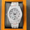 Top Vol Diamanten Herenhorloge 40MM Automatische Mechanische Horloges Diamanten Bezel Band Mode Horloge Voor Klassieke Mannen Designer Horloges 273a