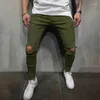 Men's Pants 2023 Men Skinny Casual Hip Hole Harem Streetwear Mens Fashion Cargo Jogger Workout Design Sportswear