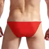 Underpants Mens Sexy Translucent Ice Silk Low Rise Adjustable Sheer Breathable Bikini Briefs Underwear Soft Male