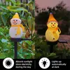 Decorazioni da giardino Pupazzo di neve di Natale Decorazione Luce solare LED Giardino Luce impermeabile Prato esterno Paesaggio Lanterna sotterranea Luce notturna 231202