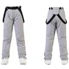 Skiing BIB Pants Mens and Womens Waterproof Snow Windproof Ski Suit Outdoor Sports Belt Snowboarding Trousers Warm Unsex Winter30 231202