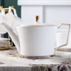 Tazze Bone China Servizio da caffè bianco Phnom Penh Tazza da caffè Piattini Barattolo di latte Zuccheriera Servizio da tè pomeridiano britannico Stoviglie da cucina 231201