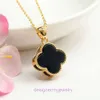 Nouveau collier Van Clover Fashion Classic Natural ONYX CLOVER PENDANT Collier Jade Jewelery Ladies cadeau