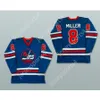 GDSIR Custom Wha 1974-75 Winnipeg Jets Perry Miller 8 Away Hockey Jersey Nieuwe top ed S-M-L-XL-XXL-3XL-4XL-5XL-6XL