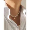 Catene Perle d'acqua dolce naturali Collane Trendy Classico Irregolare Barocco Design semplice Collo Gioielli Collare clavicola femminile di moda