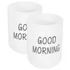 Mugs 2 Pcs Plastic Drinking Glasses Cups Nordic Container Pp Travel Holder