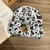 Y2K Beanie Hat Designer Beanie for Women Men Cap Brimless Beanies Hat Tryckt Fashion Milk Leopard Winter Thermal Knit Multicolour Autumn and Winter