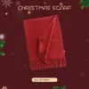 Halsdukar halsnad vinter jul mångsidig lyxår röd halsduk mode koreansk varm solskydd dammtät sjal halsduk 231201