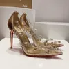 Kristal dekorasyon yan hava pompaları düğün ayakkabıları nakış stiletto elbise ayakkabıları sandalet sivri ayak parmakları slip-on kadın lüks tasarımcılar patent deri parti ayakkabıları