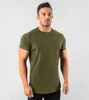 T-shirts pour hommes Nouveaux Tops élégants Tops Fitness Hommes T Manches courtes Muscle Joggers Bodybuilding Tshirt Mâle Gym Vêtements Slim Fit Teefallo LK898