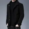 Casaco reversível de couro de couro masculino reversível com casaco de lã de cordeiro de lã de pêlo e de inverno para homens 231201