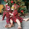 Pyjamas Matchande flanellpojkar och flickor Baby Family Children Christmas Pyjamas Red Toddler Pyjamas Long Sleeve PJS 231202