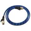 Соединители сетевых кабелей Cat 7 Ethernet, нейлоновая плетеная 1 м, 5 футов 16 футов, высокоскоростная профессиональная позолоченная вилка, провода Stp, прямая доставка, Com Otvdl