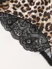 Reggiseni Set Pretty Design Fancy Lingerie Donna 2 pezzi Biancheria intima di pizzo Abbigliamento Reggiseno con stampa leopardata Panty Canotta A3159 231202