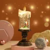 Elektroniskt ljusljusvatten fyllt Candle Light Decoration Small Night Light Christmus Music Box Decoration