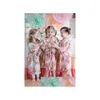 Pajamas Kids Cotton Floral Kimono Robe Bathrobe Flower Children Nightgown For Spa Party Wedding Birthday Drop Delivery Baby, Kids Mate Dhn4V