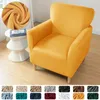 Chair Covers Velvet Club Tub Sofa Slipcovers Soild Color Armchair For Living Room Elastic Single Home Bar Counter El