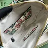 Projektant Luksusowy Walentynki Małe serce Crossbody Bag Flowe Beige Ebony 740355 Canvas Women Torka na ramię 7a Najlepsza jakość