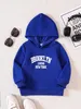 Hoodies Moletons Meninos Roupas Top Com Capuz Manga Longa Carta Impressa Suéter Menino Cool Top 47Y 231201