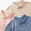 Erkek Tişörtleri Kaliteli düz renkli basit polo gömlek yaz gevşek gündelik beyaz yaka kısa kollu tişört unisex moda spor tees