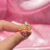 Bröllopsringar Rapunzel Crown Princess Ring for Woman Fashion Geek Jewelry Accessories Guldpläterad Justerbar gåva till sin 231201