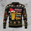 Pulls pour hommes PLSTAR Christmas Cheer Beer 3D imprimé laid pull hiver unisexe décontracté chaud tricots pull MY21