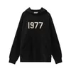 Men's Hoodies Sweatshirts High quality essentialhoodie double thread 1977 flocked letter FOG high street men's women's couple with added velvet