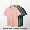 T-shirt da uomo T-shirt semplice polo tinta unita di buona qualità T-shirt manica corta estiva casual allentata bianca con risvolto T-shirt sportive moda unisex