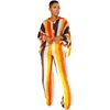 Vêtements ethniques Deux pièces Ensemble Afrique Vêtements Africain Dashiki Mode Stripe Imprimer Costume Top et Pantalon Pantalon Fête Pour Femmes Tenues