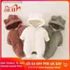 Ensembles de vêtements de bébé 0 à 12 mois de combinaison de combinaison pour nourrissons à capuche épaisse à manches longues à manches thermiques thermiques codes de 5 jours