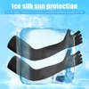 Arm Leg Warmers 2Pcs/Pair Ice Silk Cooling Arm Sleeves with Finger Cuff Anti-UV Sports Arm Cover for Cycling Running Basketball Hiking Fishing 231201