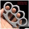 Mässing Knuckles Mticolor Thicked Metal Knuckle Duster Four Finger Tiger Outdoor Cam Safety Defense EDC Tool Drop Delivery SP DHVBC